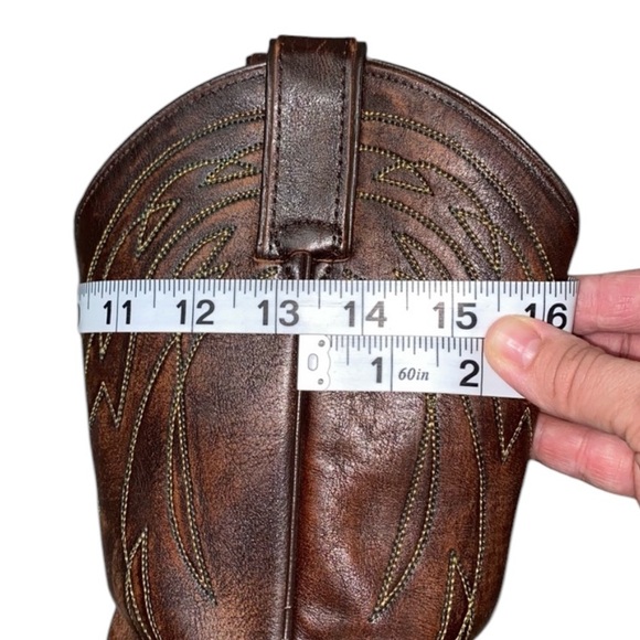 FRYE Cowboy Boots Chestnut Brown Size 8 M - Picture 9 of 16